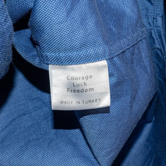 Teddy Stratford NYC Men's Zip Button up Shirt in Blue Cotton size 1 - Picture 6 of 9